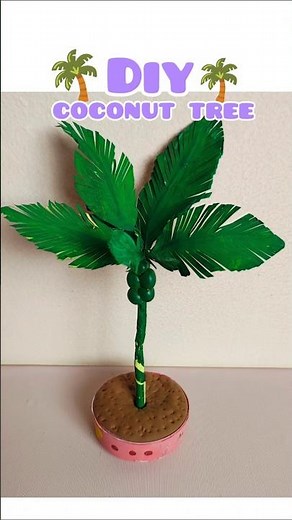 easy coconut tree unique amazing craft idea ✨💜
