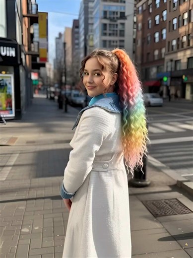 Rate this ponytail 1-10! 😍👇claw clip colorful ponytail Extensions #ponytail #videowave #clawcliphairstyles #colorfulhair #tiktokshopholidayhaul