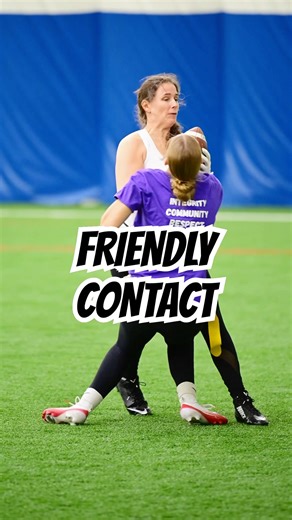 Friendly contact 😂💥 | week 5 women’s flag football highlight #americanfootball