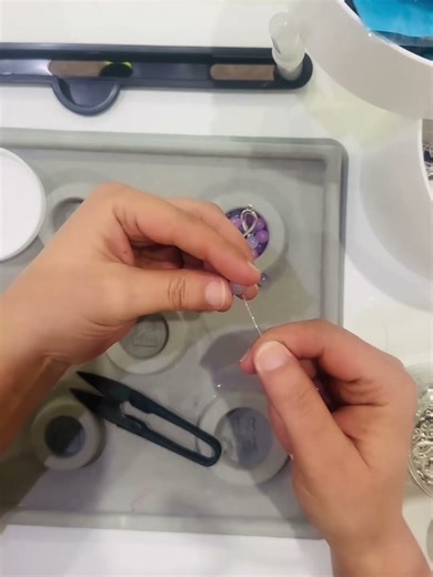 Infinity Amethyst Bracelet ✨ DIY #amethyst #diy #Jewelry #Infinity #Crystal #Gemstone #Beads #Craft