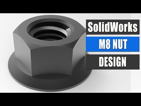 Designing an M8 Flange Nut in SolidWorks | Solidworks Tutorial | 3d Modeling Tutorial