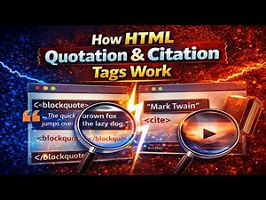 How HTML Quotation & Citation Tags Work | Tutorial #9