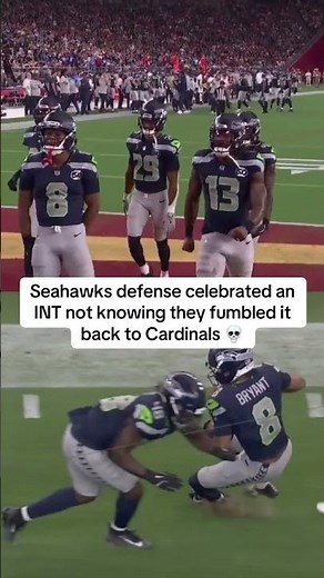 SEAHAWKS Defense Premature celebration after an interception and fumble #nfl #seahawks #cardinals