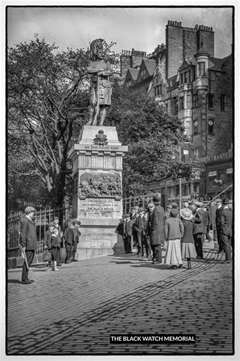 Historic Edinburgh Photograph C.1900 – Black Watch Memorial. Black & White or Colorized – Glass Plate Negative Print 8×12 Inches - Etsy