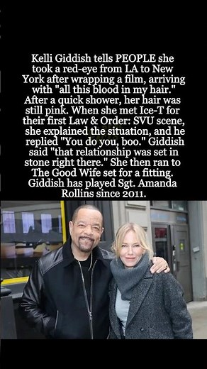 Kelli Giddish Recalls Meeting Ice-T with Pink Hair from Film Blood #shorts #KelliGiddish