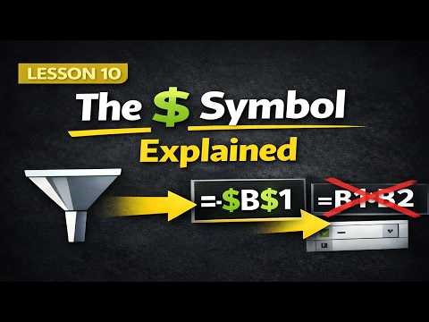 The $ Symbol in Excel Explained – Absolute References Made Simple (Lesson 10)