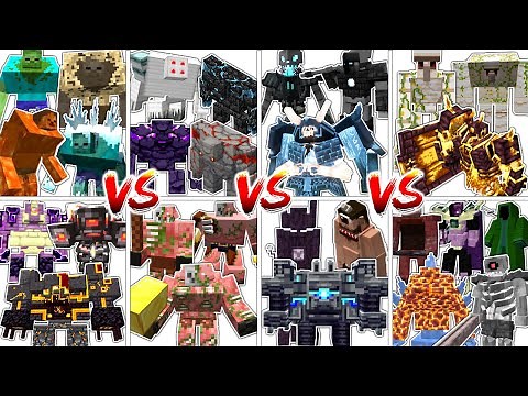 MOST POWERFUL MOB TEAMS TOURNAMENT - Minecraft Mob Battle