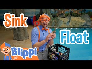Sink Or Float With Blippi At The Dinosaur Play Park! | Educational Videos for Kids