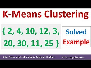 K Means Clustering Solved Example K Means Clustering Algorithm in Machine Learning by Mahesh Huddar