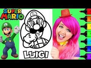 Coloring Luigi Super Mario Nintendo Coloring Page Prismacolor Markers | KiMMi THE CLOWN