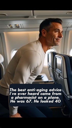 TheTalas on Instagram: "The best anti-aging advice I’ve ever heard came from a pharmacist on a plane. He was 67. He looked about 40. I was traveling and ended up seated next to a man who seemed early forties at most. Relaxed posture, clear eyes, sharp conversation. The kind of presence that feels settled, not rushed. Somewhere over the clouds we started talking, the way people do on long flights when time stretches. He mentioned he was a pharmacist. I laughed and said, half-joking, “Then I have