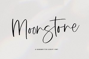 Moonstone | Handwritten Script Font, a Script Font by KA Designs