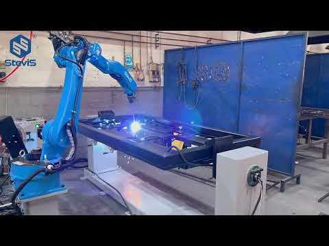 [SteviS Laser] Industrial 6-axis welding robot workstation in Bosnia and Herzegovina client factory