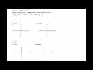 End Behavior Of A Polynomial Function