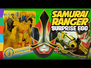 Power Ranger Toys Play Doh Surprise Egg with Imaginext Power Rangers Megaforce & Samurai by ToyRap