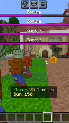 Minecraft: 5 Zombies vs 3 Peashooters | Zombie vs Plants Map