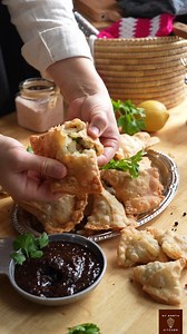 Samosas are the most favorite fried snack item in many Asian countries. My childhood memories of getting freshly fried samosas from right across the street just want me to go back in time. These crispy, crunchy, and stuffed fried snacks are a must-have, especially on cold winter days. Let me show you how I make them. Recipe is posted to my YouTube channel with the long detailed video. @youtube.com/myearthkitchen | My Earth Kitchen