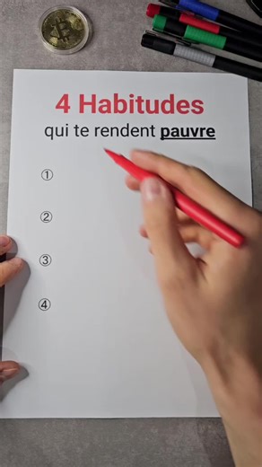 Les 4 habitudes qui te rendent pauvre... #epargne #economie #budget