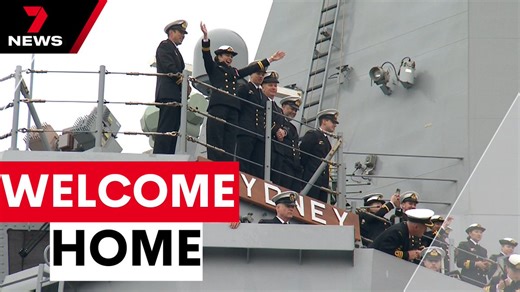 The crew of HMAS Sydney have returned home after a long stretch at sea, finally reuniting with loved ones. 📱Download the 7NEWS app: 7news.link/7newsapp #7NEWS | 7NEWS Sydney