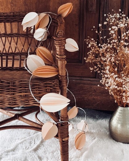 Handmade Paper String Lights – Boho Decor, Soft Light, Poetic Wall Decoration - Etsy