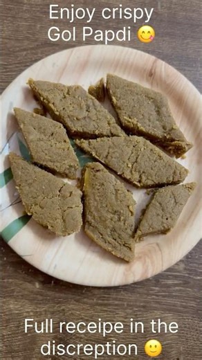 👉Gol Papdi (Sukhdi) Recipe🍯| Traditional Gujarati Sweet 🇮🇳 in Minutes⏱️ | Easy Indian Dessert🎉