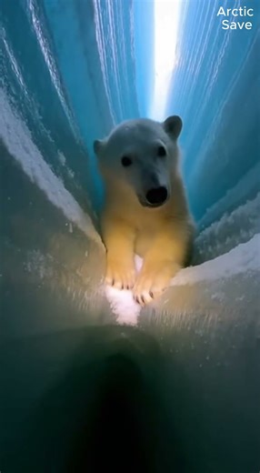 A Polar Bear Cub Fell Into an Ice Crevasse… What Happened Next Shocked Rescuers