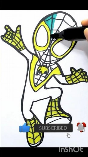 How to Draw Spidey and His Amazing Friends Spin #coloringadventure #spideyandhisamazingfriends
