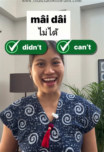 The Difference Between Didn't and Can't in Thai Language