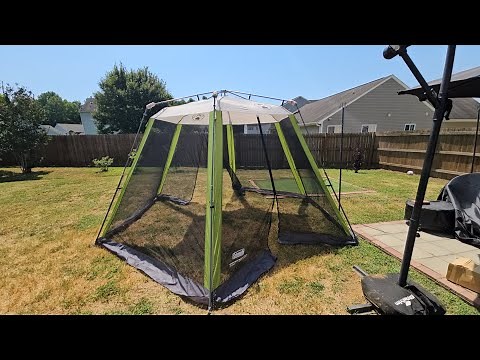 Ultimate Outdoor Shelter: Coleman Skylodge Screened Canopy Tent unboxing & setup! Great for shade!