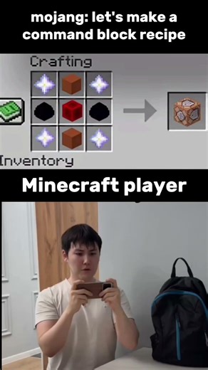 let's make command block recepi 🌚#minecraft