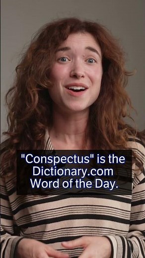 Word of the Day: conspectus