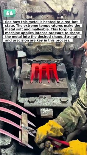 This forging machine provides strong pressure to shape the metal according to the desired design.