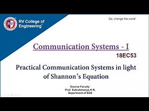 Communication Systems - 1 [Practical Communication System in light of Shannon's Equation]