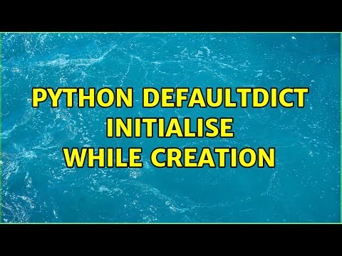 Python defaultdict initialise while creation
