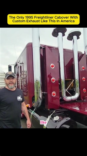Unique 1995 Freightliner Cabover with Custom Exhaust