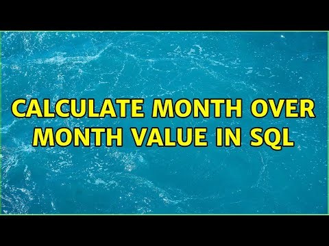 calculate month over month value in SQL