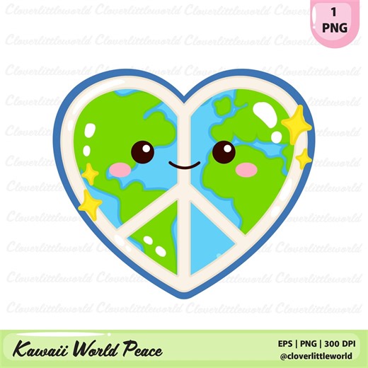 Cute Earth Peace Heart PNG, Kawaii Save the Planet Sublimation Clipart Design, Earth Day Campaign Digital Download - Etsy
