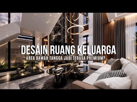 Luxurious Family Room Under the Stairs