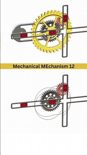 Scotch Yoke Mechanism to Convert linear to Rotary Motion #mechanical #mechanism #solidworks #cad