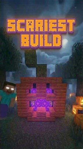 I Built a CURSED Pumpkin Portal! 😱🎃 #minecraft #minecraftshorts #shorts