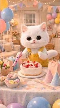 Kitten’s Sweet Birthday Surprise for Mom 🎂 | Heartwarming Cat Story#cat #aicat#unitedstateskittycat#