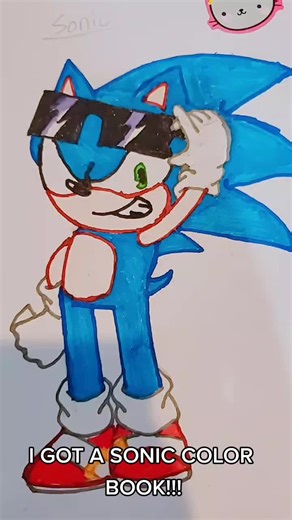 SONIC COLOR BOOK 😱😱😱 #colorbook #sonic #sonicthehedgehog #sega #joke #drawing