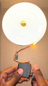 I Tried Powering a Golden Neon Strip Light With a Drone Servo Motor#Electronics #TechDIY #innovation