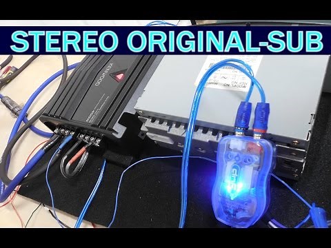 Como conectar estereo original a amplificador y subwoofer (no salidas RCA)