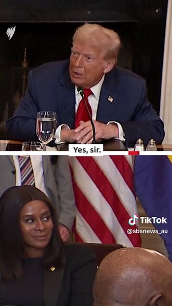 Watch the moment when US President Donald Trump praised Liberian President Joseph Boakai for his