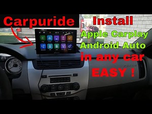 Install Apple carplay Android Auto in any car Super easy ! Carpuride 9 inch