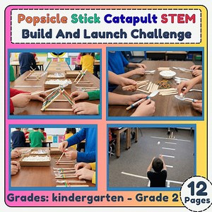 Popsicle Stick Catapult STEM | Build & Launch Challenge For Kindergarten–Grade 2