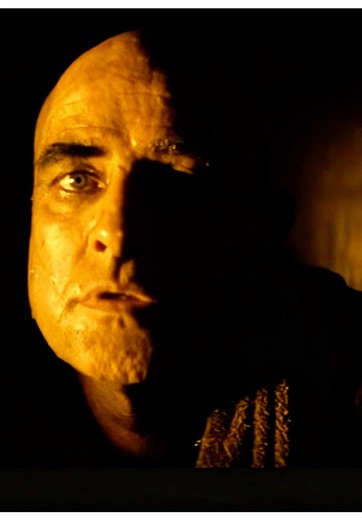 In Apocalypse Now (1979), when Captain Willard (Martin Sheen) finally finds Colonel Kurtz (Marlon Brando), he is not met with a military confrontation, but rather a descent into a nightmare of philosophical madness and existential dread. The scene is marked by a tense, surreal atmosphere where the