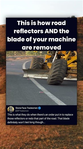 This is how road reflectors AND the blade of your machine are removed