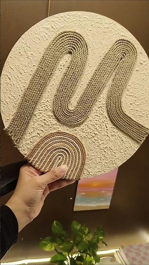 DIY Rope Texture Art #ropework #walldecor #diyhomedecor #textureart #textures #indianart
